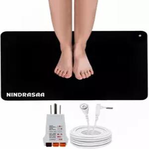 접지 매트 24인치 x6인치 책상 및 발용 패드 미끄럼 방지 가죽 콘센트 테스터 내구성 있는 휴대용 디자인