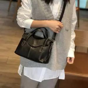 여성 소가죽 크로스 겸용 데일리 토트백 여행 숄더백 버킷백