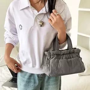 여성 백 그레이 가방 패딩토트백 여성토트백 토드 손목 데일리 패딩토트백 여성토트백