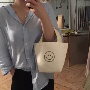 스마일 미니 에코백 캔버스백 데일리백 스마일에코백 미니백 데일리백 캔버스백