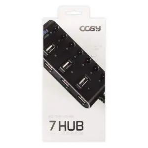 [골드스마일]USB 블랙 usb허브 7포트 멀티허브 허브 절전
