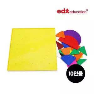 [브레인숲] EDX 양면지오보드(11X11핀,원형24핀) 분수활용세트 (10인용)  어린이