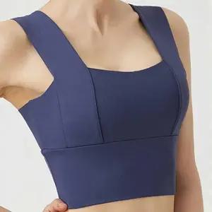 요가 필라테스 폴웨어 와이드 민소매 스포츠탑 브라탑