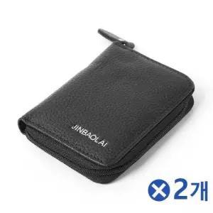 TBZ 지퍼마감 벤자민 가죽 카드지갑 블랙x2개 카드케이스