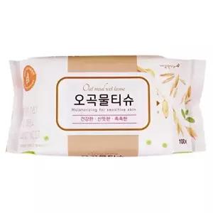 [깨끗한나라]고품질 TBZ 깨끗한나라)오곡물티슈(100매 리필형) 세면 휴지류 WFLYTKR