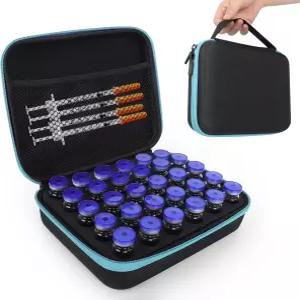 냉장고 홀더 보관 케이스 펩드 바이알 프로텍터 쿨러 여행 정리함 지퍼가 달린 표준 0ml U00 장착