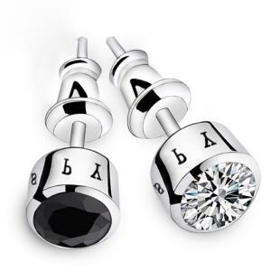 순은 귀걸이 남녀 싱글 큐빅 심플 패셔너블한