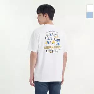 웨스트우드 남성 메쉬 그래픽 라운드티_WO2MCTR429