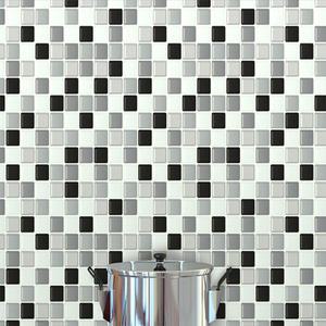 발포타일시트지 (HDC-20421) 바둑타일 블랙믹스/주방 욕실꾸미기 시트지