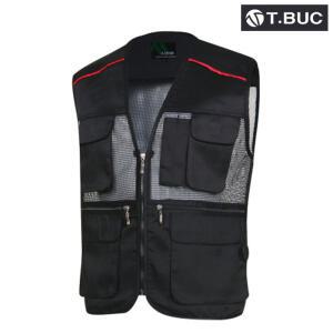 봄 여름 TC-V 망사 조끼 MK-182 블랙 남자 남성 작업용 낚시 등산 유니폼 등판망사