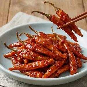 반찬단지 고추무침 1kg 양념고추 밑반찬 장아찌