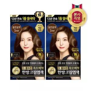 리엔 흑모비책 크림 염색약 120g 짙은갈색 2개