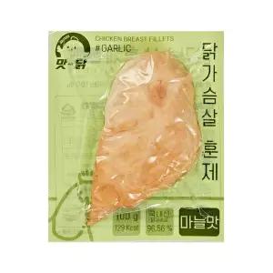 푸드원 맛닭 냉동 훈제 닭가슴살 마늘맛 100g 30팩 3kg