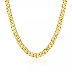 [한국금다이아몬드] 남자 순금 목걸이 면 체인 24K 75g 18K장식