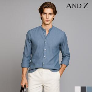 [앤드지] 하이브리드 린넨 밴드카라 셔츠 (BZB2WC1102_A)