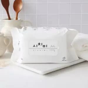 아기물티슈 50gsm 화이트 캡형 100매 x 10팩