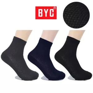BYC 쿨비즈니스 중목양말 5켤레 남자여름양말 시원한 신사 남성무지 메쉬