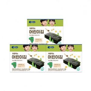 베베쿡 처음 먹는 어린이김, 오리지널, 15g, 3개 one option