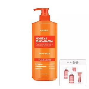 쿤달 네이처 바디워시 일랑일랑 1058ml, 1개 + 증정(바이올렛뮤게 샴푸 + 트리트먼트, 10ml, 2구, 2개)