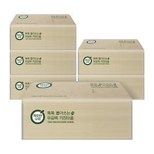 깨끗한나라 톡톡 뽑아쓰는 무표백 키친타월, 100매, 6입, 1개
