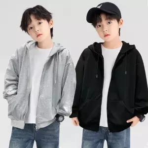 10대 남아 얇은 무지 후드집업 봄 가을 주니어 바람막이 점퍼 루즈핏 여아 자켓 초등학생옷