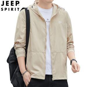 JEEP SPIRIT 자외선 차단 의류 남성용 여름 상의 재킷 얇은 후드