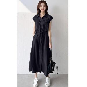 카라 여성 여름 원피스 민소매 롱 치마 여름원피스 민소매원피스 롱원피스 휴양지원피스 여성원피스