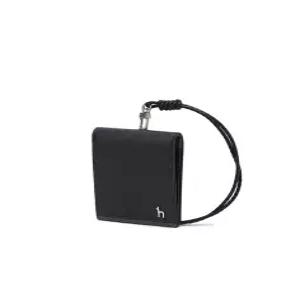 헤지스 액세서리 25FW [COLOR POINT] 네이비 라인배색 소가죽 폴더형 목걸이 카드지갑 HJHO5F032N3