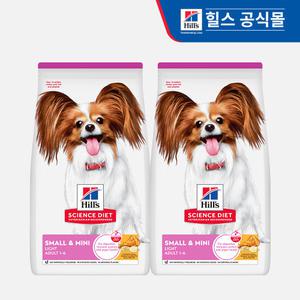 힐스 강아지사료 어덜트 라이트 스몰 앤 미니 1.5kg x 2개 (10330HG)