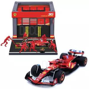 F1 레이싱 피트 정비소 페라리 SF24 샤를 르클레르 미니카