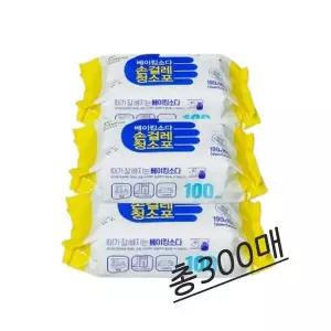 무중력의자300매 베이킹소다 청소포 기름때티슈 얼룩제거 청소포 물티슈 주방세제티슈