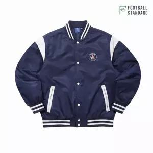 [택가 199,000원] 풋볼스탠다드 공용 PSG 바시티 로고 자켓 E4JK431XBLU