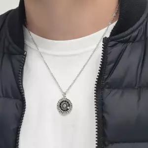 [골드러쉬] N001 목걸이 써지컬스틸체인줄 상형문자팬던트 남녀공용 레이어드패션남자악세사리