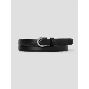 [에잇세컨즈] [리얼레더] 20mm 라운드 버클 벨트  블랙 (35618OWY25)