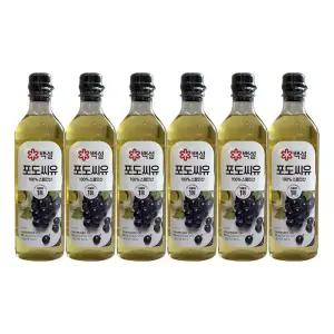 CJ제일제당 백설 포도씨유 900ml 6개 / 써클