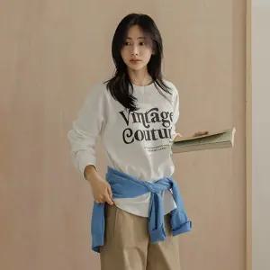 텐션업 그래픽 여유핏 맨투맨티