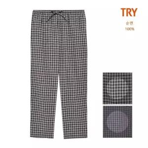홈란쥬 트라이 남성 순면 40수 사계절 선염 파자마 잠옷 바지 K02
