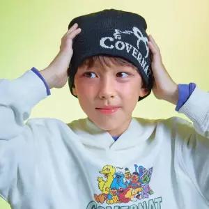 커버낫 키즈 세서미스트리트x 키즈 엘모 비니 블랙 CK2507BN07BK