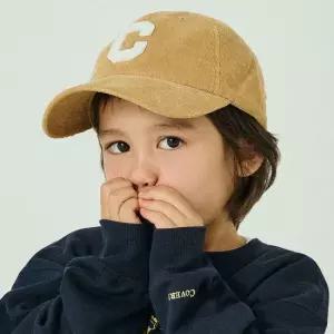 커버낫 키즈 아플리케 코듀로이 볼캡 베이지 CK2503CA03BE