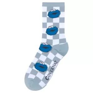 커버낫 키즈 세서미스트리트x 키즈 쿠키몬스터 체커보드 양말 블루 CK2505SK17BL