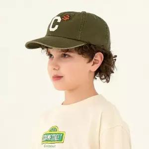 커버낫 키즈 세서미스트리트x C 로고 곰인형 볼캡 카키 CK2505CA09KH