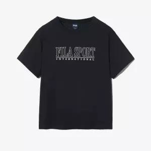 [휠라](광주신세계)[FILA] 냉감 인터내셔널 레터링 반팔티 (FS2RSH2104X_BLK)