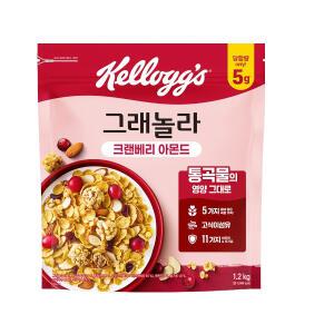 [대용량] 켈로그 크랜베리 아몬드 그래놀라 1200g, 1개