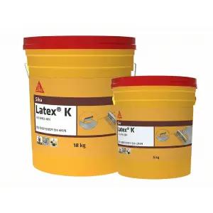 Sika 씨카 라텍스K 몰탈접착방수제 탄성접착바닥재 바탕 조정 방수 보강 5kg