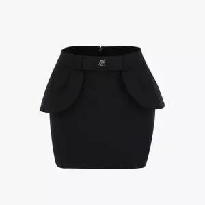 페어라이어 [LIVE]리본 플랩 하이웨스트 스커트 블랙)