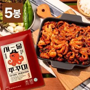 하루한끼 서울 쭈꾸미 500g x 5팩 매콤달달 매운맛 쭈꾸미볶음 간편조리 냉동 양념