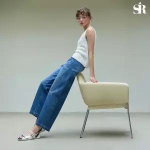 세라 26SS 여성 커브드 데님슬랙스+벨트