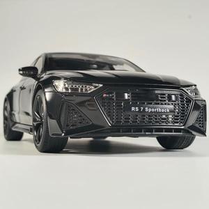 1:18 아우디 RS7 스포츠백 블랙 워리어 슈퍼카 다이캐스트 메탈 합금 모델카 리모컨 사운드 & 데스크탑 장