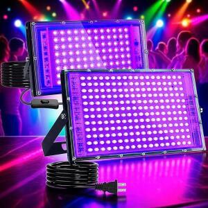 100W 200W 300W LED UV 경화 램프 395nm 블랙 라이트 접착제 인쇄 페인팅 레진 잉크 DIY 조명