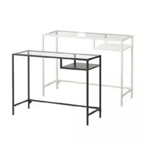 [이케아] VITTSJO 빗셰 노트북책상 100x36cm 유리테이블 컴퓨터책상 화장대 1인책상